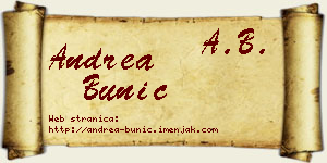 Andrea Bunić vizit kartica